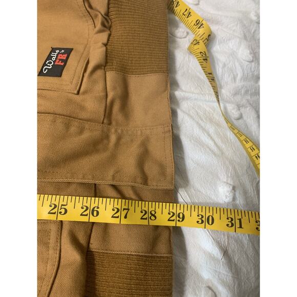 Walls FR Bomber Jacket XL Brown Canvas Quilted Lining Work Flame Resistant 3 HRC - Picture 5 of 8